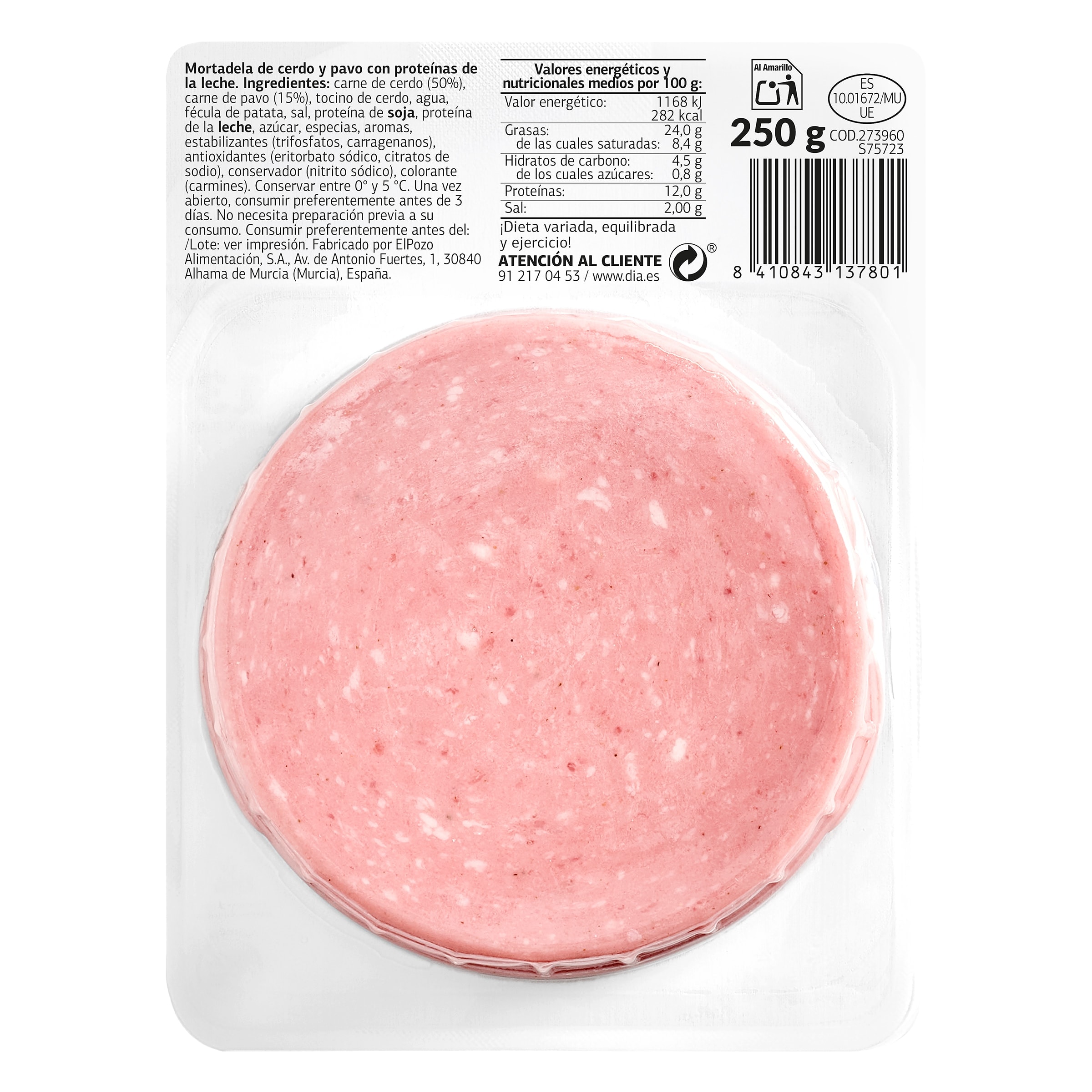 Mortadela Dia Nuestra Alacena 250 g
