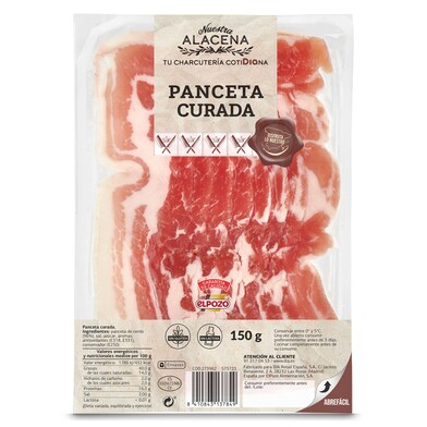 Panceta curada Nuestra Alacena sobre 150 g-0 Panceta curada Nuestra Alacena sobre 150 g-0