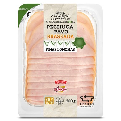 Pechuga de pavo braseado Nuestra Alacena de Dia sobre 200 g-0