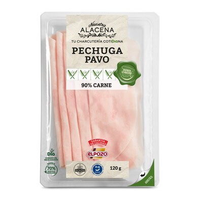 Pechuga de pavo 90% carne NUESTRA ALACENA SOBRE 120 GR-1 Pechuga de pavo 90% carne NUESTRA ALACENA SOBRE 120 GR-1