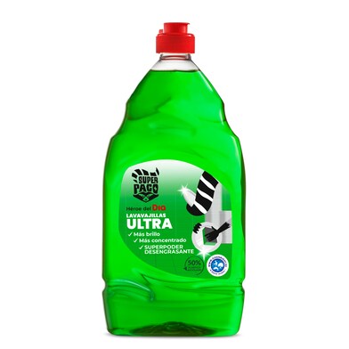 Lavavajillas concentrado ultra SUPER PACO BOTELLA 1 LT-1 Lavavajillas concentrado ultra SUPER PACO BOTELLA 1 LT-1