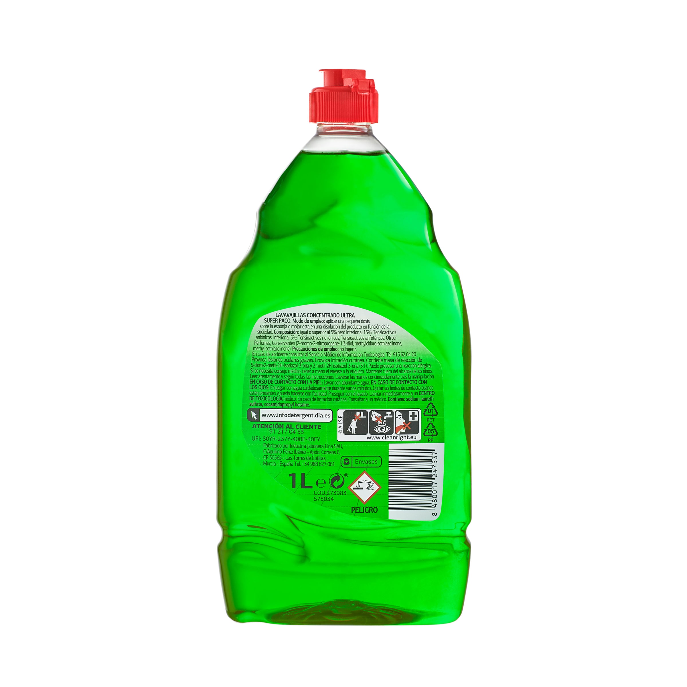 DIA SUPER PACO limpiador para máquina lavavajillas bifásico botella 250 ml  : : Salud y cuidado personal