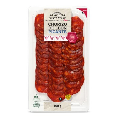 Chorizo de león picante Nuestra Alacena de Dia bandeja 100 g-0