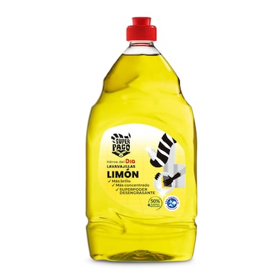 Lavavajillas mano concentrado limón Super Paco de Dia botella 1 l-0