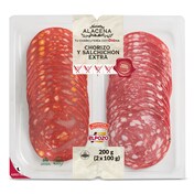 Chorizo y salchichón extra Nuestra Alacena de Dia bandeja 2 x 100 g