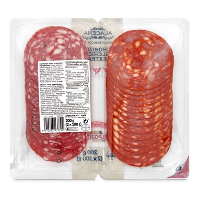 Chorizo y salchichón extra Nuestra Alacena bandeja 2 x 100 g-1 Chorizo y salchichón extra Nuestra Alacena bandeja 2 x 100 g-1