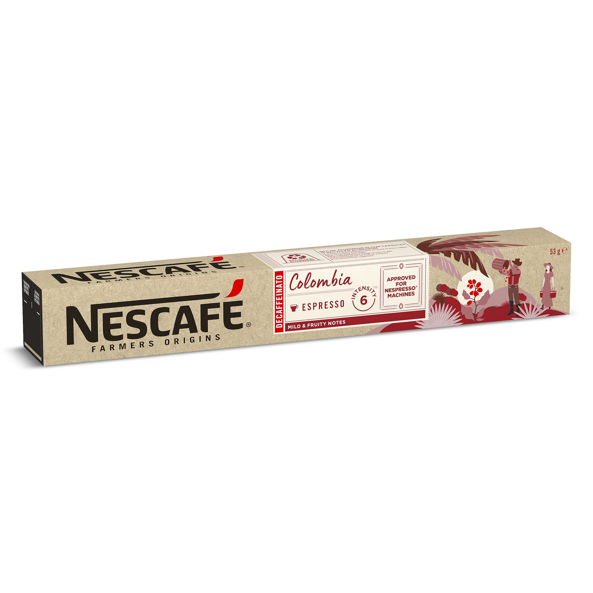 Cápsulas de café Colombia descafeinado Farmers Origins 10 unidades