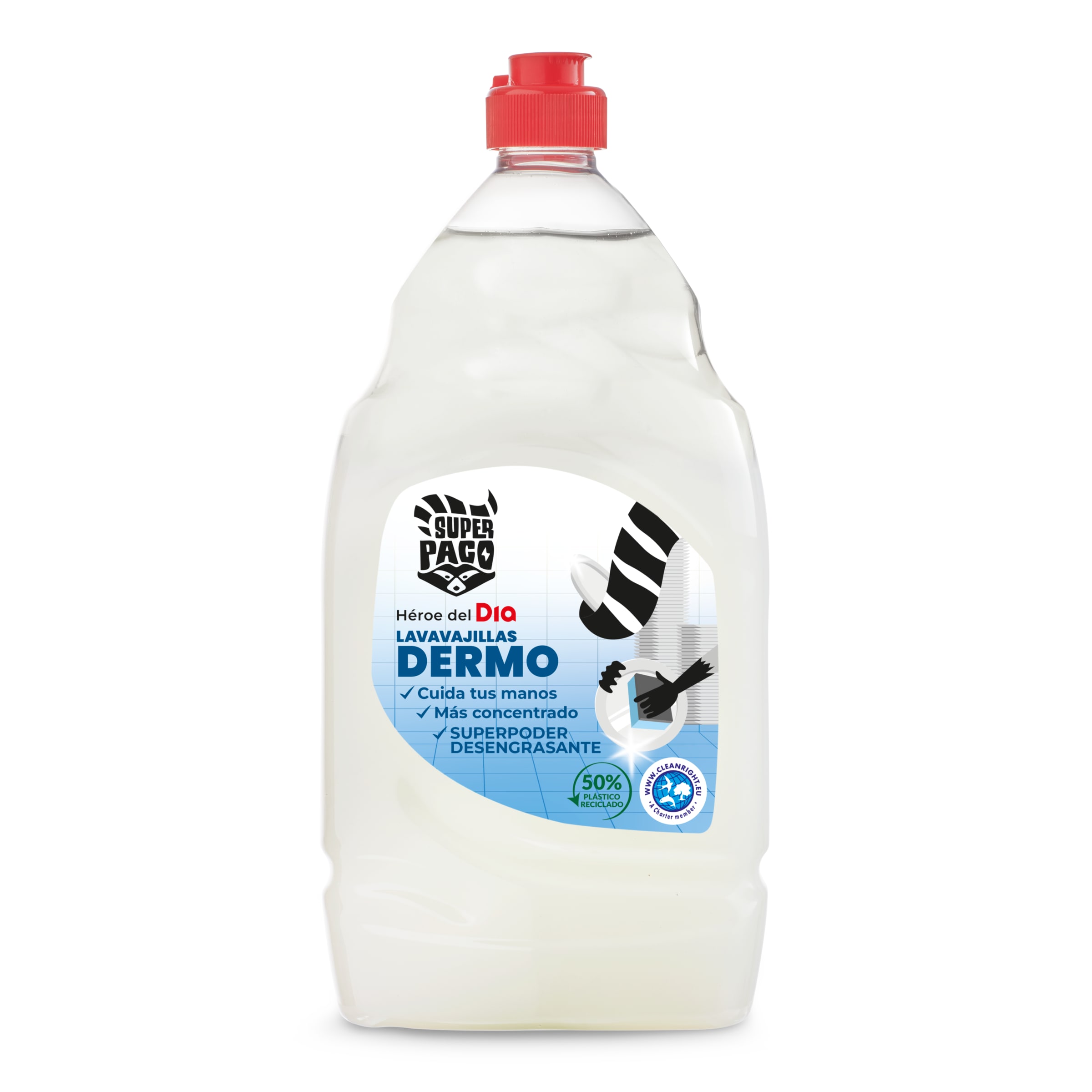 Lavavajillas mano concentrado dermo Super Paco botella 1 l - Supermercados  DIA