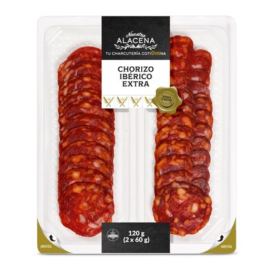 Chorizo ibérico extra Nuestra Alacena de Dia bandeja 2 x 60 g-0