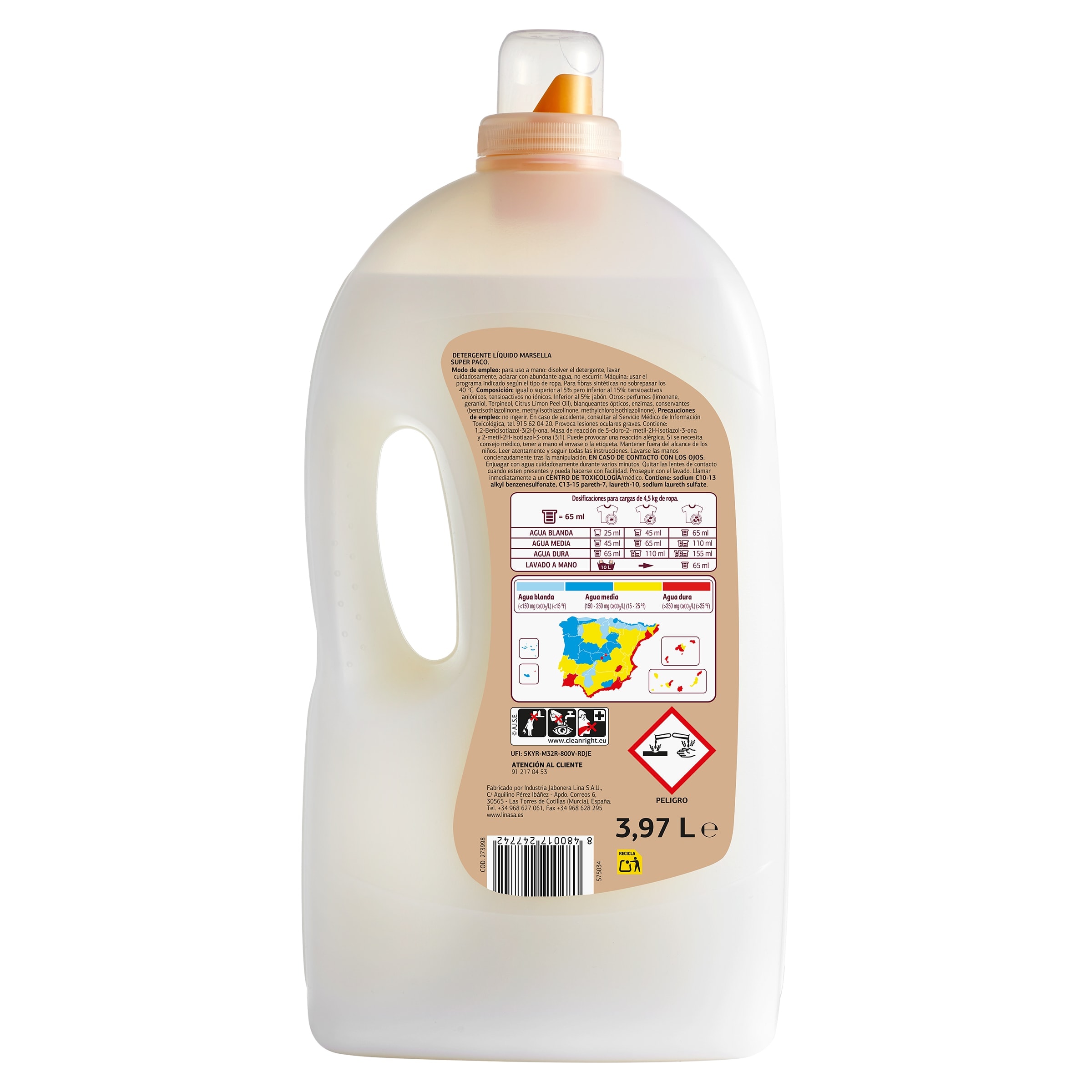 Detergente líquido marsella Dia Super Paco 61 lavados