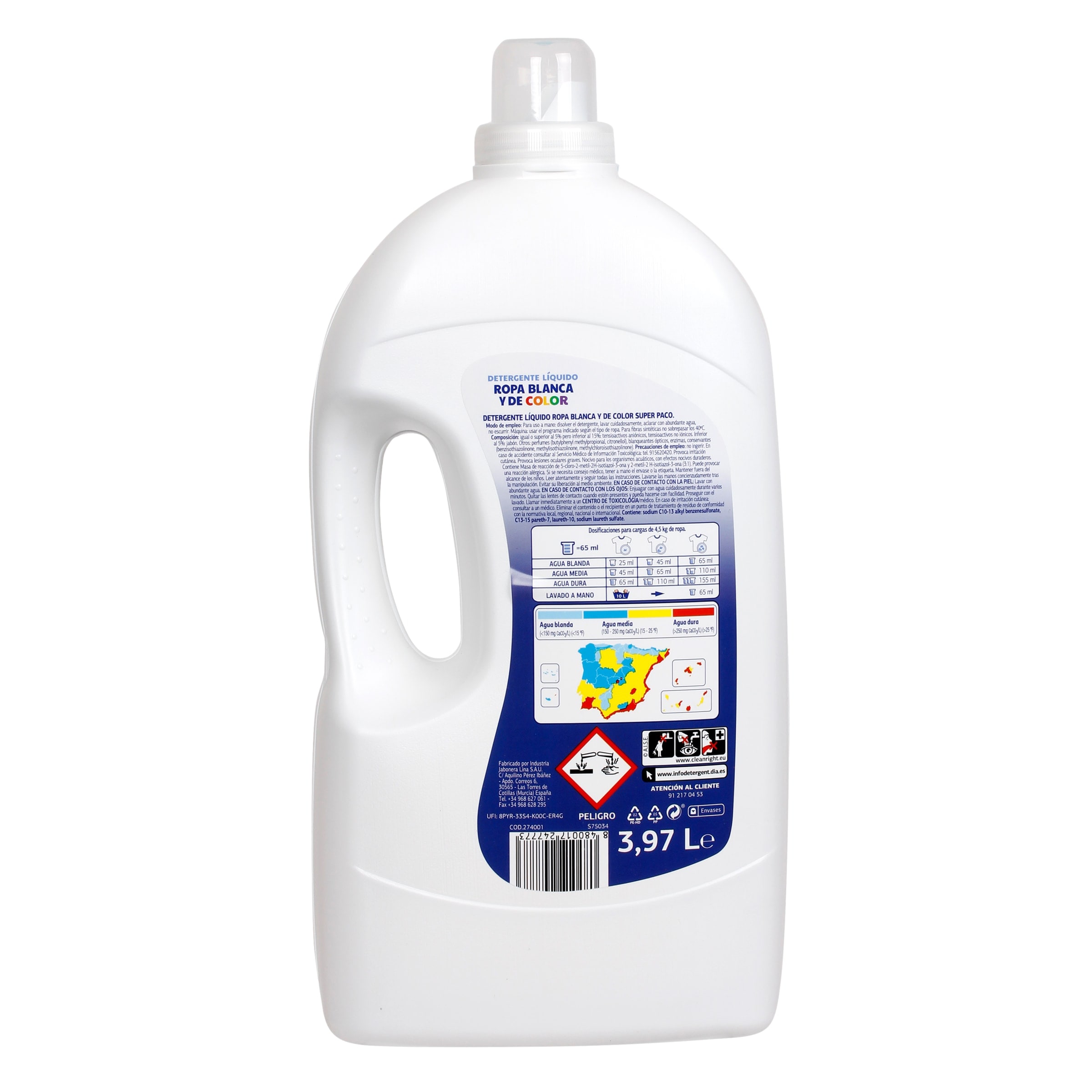 Detergente máquina polvo blanca y color Super Paco caja 70 lavados -  Supermercados DIA