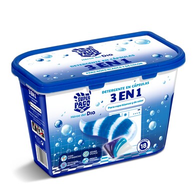 Detergente máquina 3 en 1 Super Paco de Dia caja 18 lavados-0 Detergente máquina 3 en 1 Super Paco de Dia caja 18 lavados-0