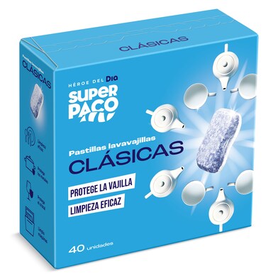 Lavavajillas máquina classic Super Paco caja 45 unidades - Supermercados DIA