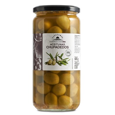 Aceitunas chupadedos con hueso Vegecampo de Dia frasco 410 g-0