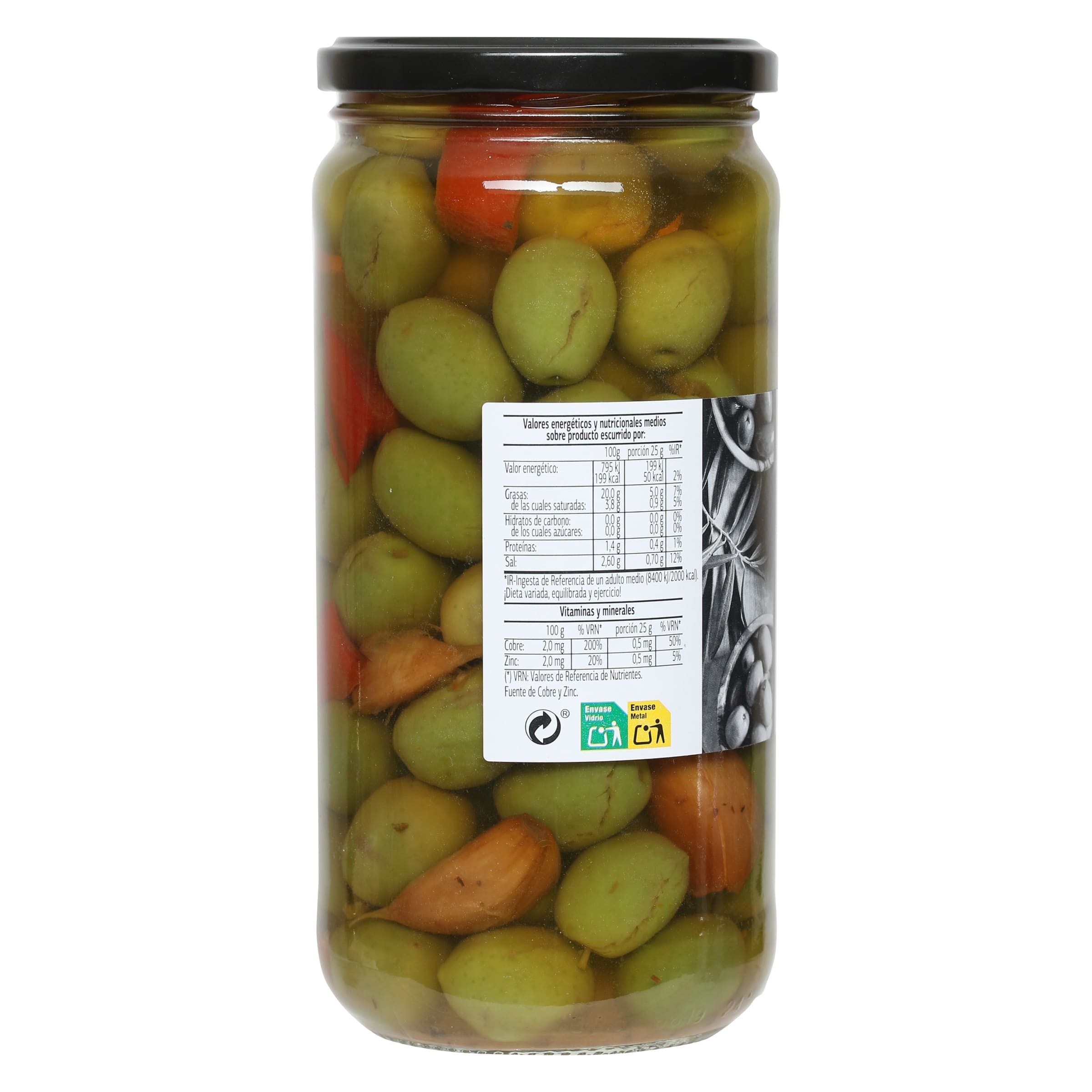 Aceitunas aliñadas chupadedos Dia Vegecampo 410 g
