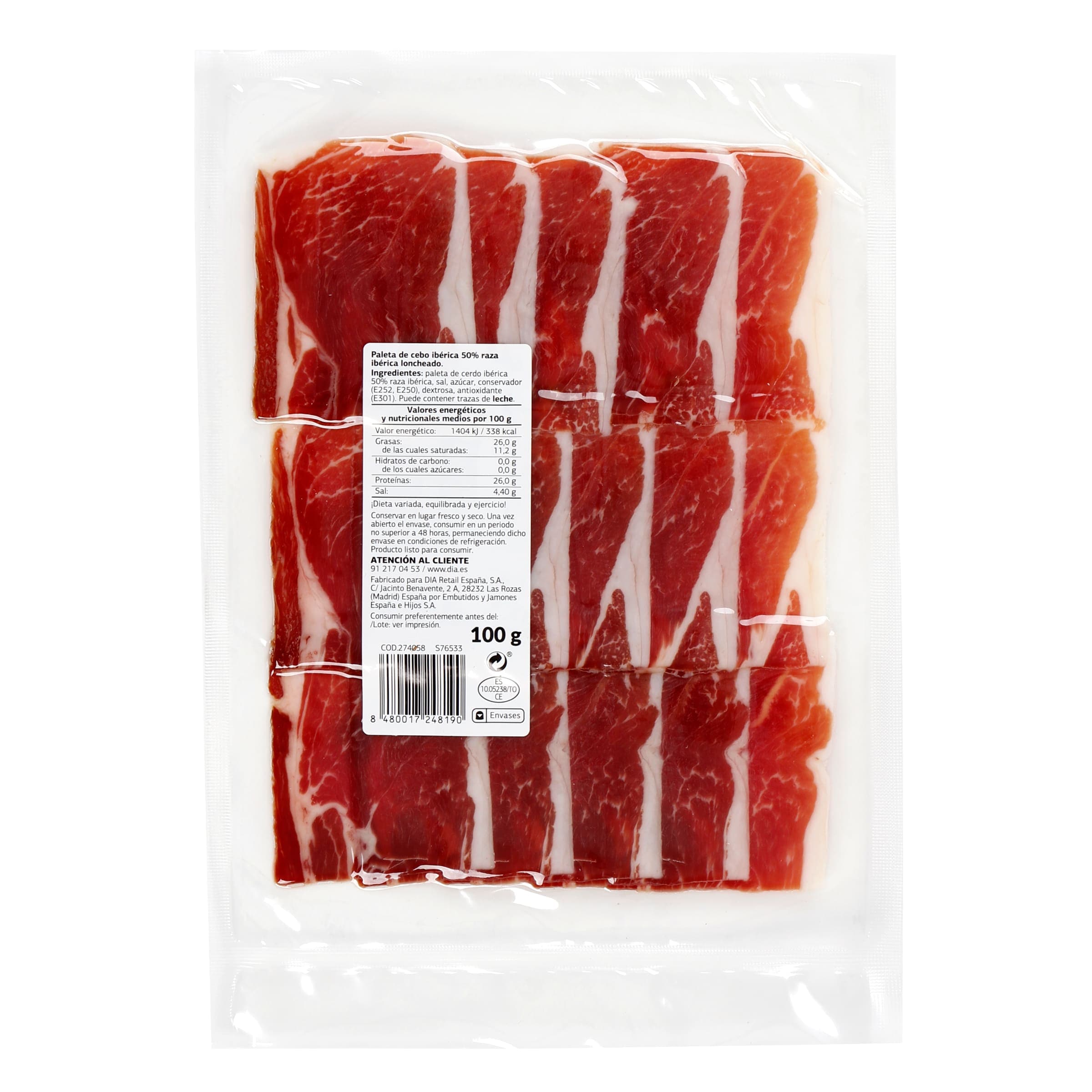 Paleta de cebo ibérica 50% Dia Nuestra Alacena 100 g