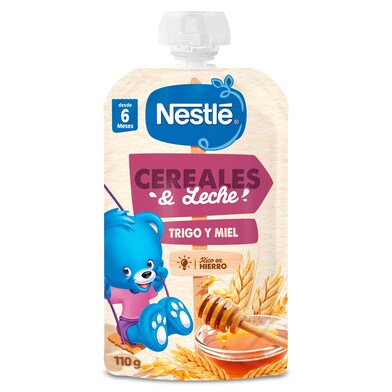 Papilla de cereales y leche con trigo y miel Nestlé bolsa 110 g-0 Papilla de cereales y leche con trigo y miel Nestlé bolsa 110 g-0