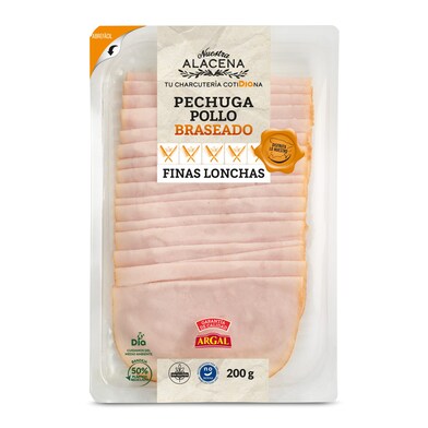 Pechuga de pollo braseado NUESTRA ALACENA SOBRE 200 GR-1 Pechuga de pollo braseado NUESTRA ALACENA SOBRE 200 GR-1