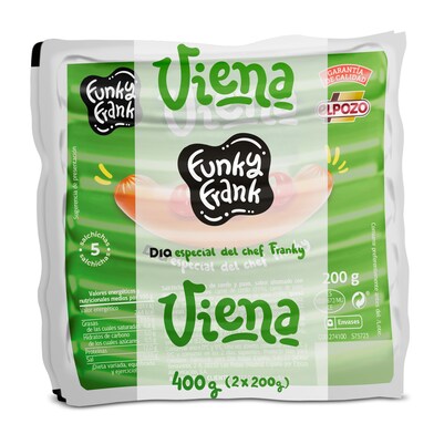 Salchichas cocidas viena clásicas Funky Frank bandeja 400 g-0