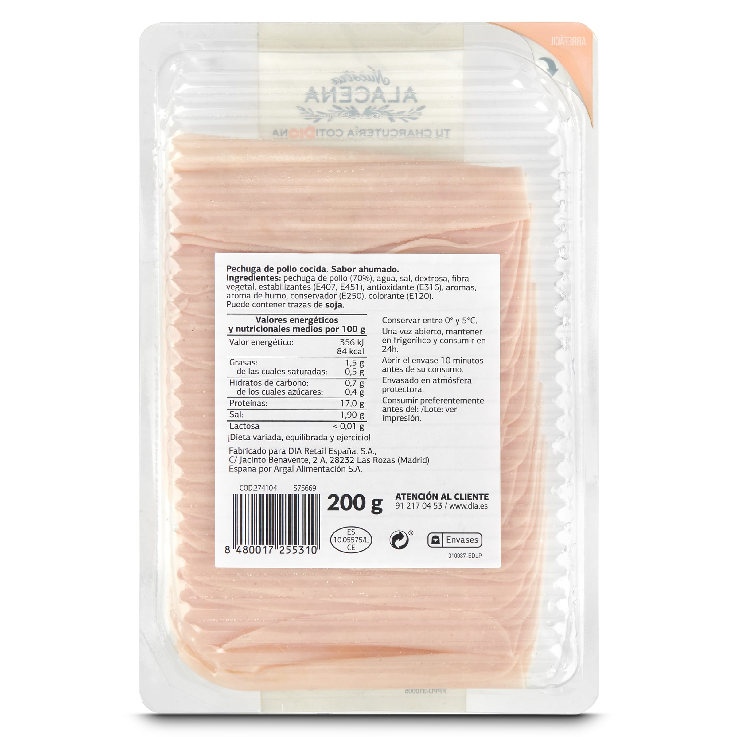Pechuga de pollo Dia Nuestra Alacena 200 g