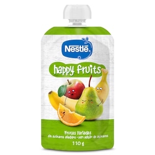 postre lacteo infantil con pure de 4 frutas happy fruits 110 g