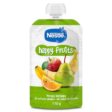Puré de 4 frutas happy fruits Nestlé bolsa 110 g-0