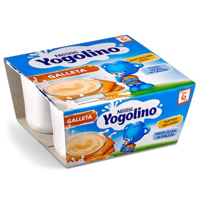 Natillas con galleta Nestlé Yogolino pack 4 x 100 g-0