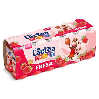 Yogur de fresa líquido Dia Láctea pack 12 x 100 g-0