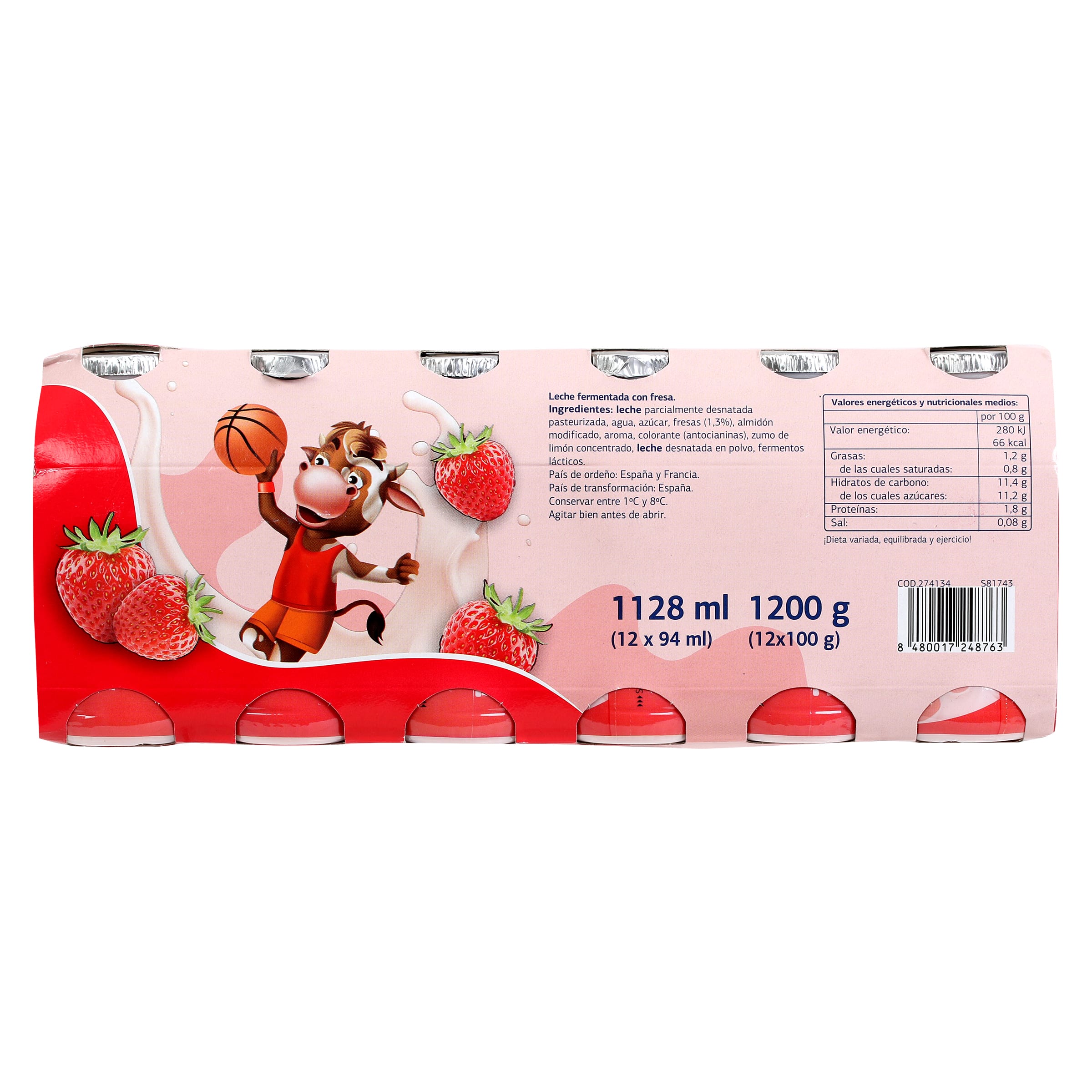 Bebida de fresa Dia Láctea 12 x 100 g