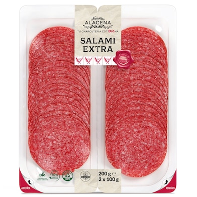 Salami extra Nuestra Alacena de Dia bandeja 200 g-0