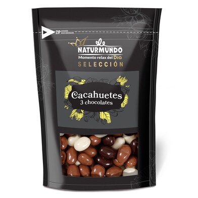 Cacahuetes 3 chocolates Naturmundo de Dia bandeja 200 g-0 Cacahuetes 3 chocolates Naturmundo de Dia bandeja 200 g-0