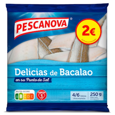 Delicias de bacalao Pescanova bolsa 0.25 g-0
