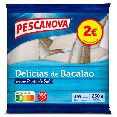 Delicias de bacalao Pescanova bolsa 0.25 g-0