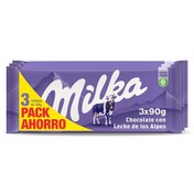 Chocolate con leche Milka 3 x 100 g