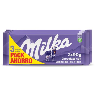 Chocolate con leche Milka 3 x 100 g-0