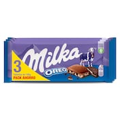 Chocolate con leche con trozos de oreo Milka 3 x 100 g