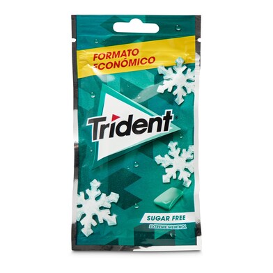 Chicles sabor menta sin azúcar Trident bolsa 44 g-0