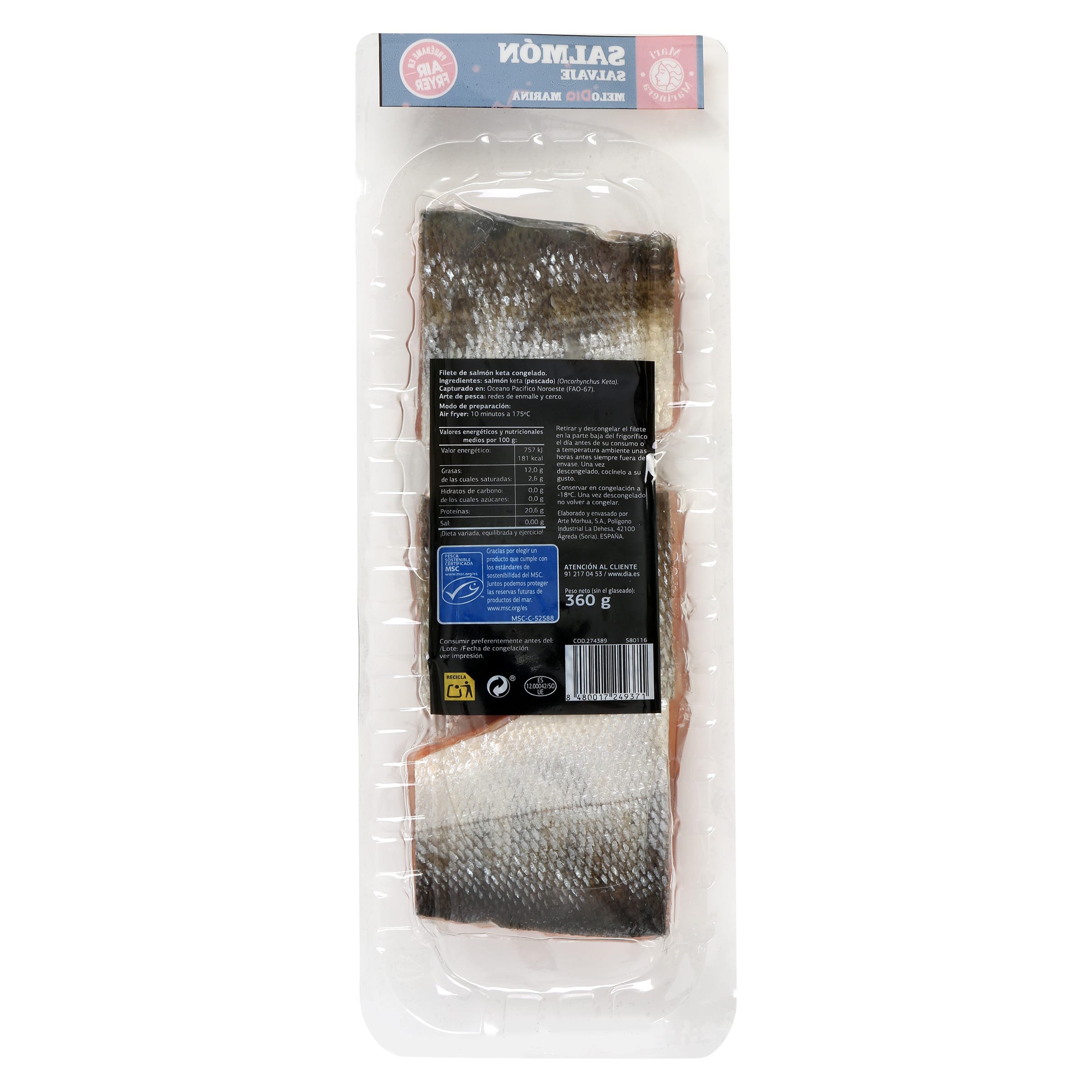 Salmón salvaje MSC Dia Mari Marinera 360 g