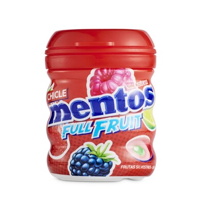 Chicles sabor frutas silvestres sin azúcar Mentos caja 60 g-0 Chicles sabor frutas silvestres sin azúcar Mentos caja 60 g-0