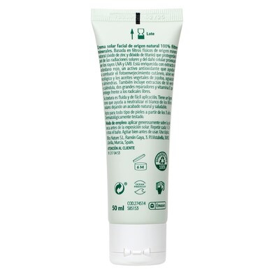 Crema solar facial con filtro mineral spf 50 Imaqe tubo 50 ml-1 Crema solar facial con filtro mineral spf 50 Imaqe tubo 50 ml-1