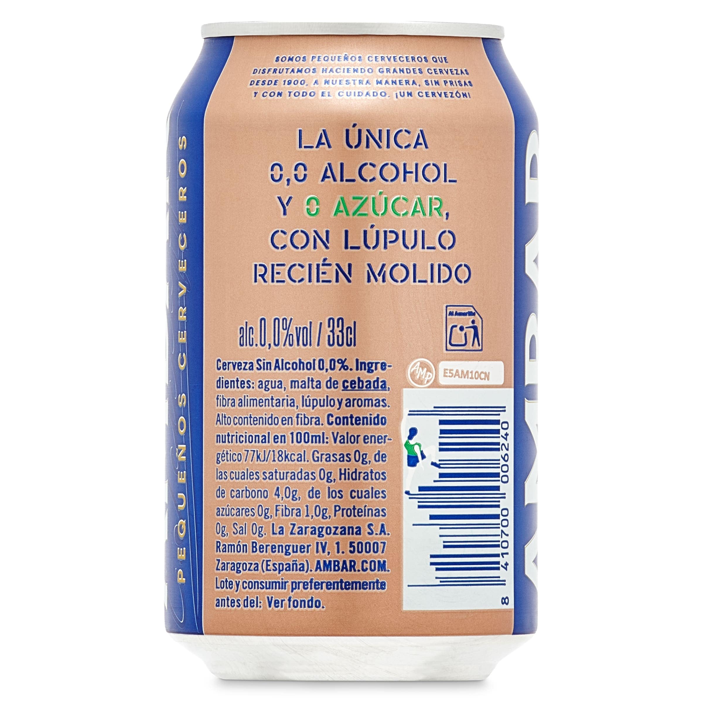 Cerveza tostada triple zero Ambar 33 cl