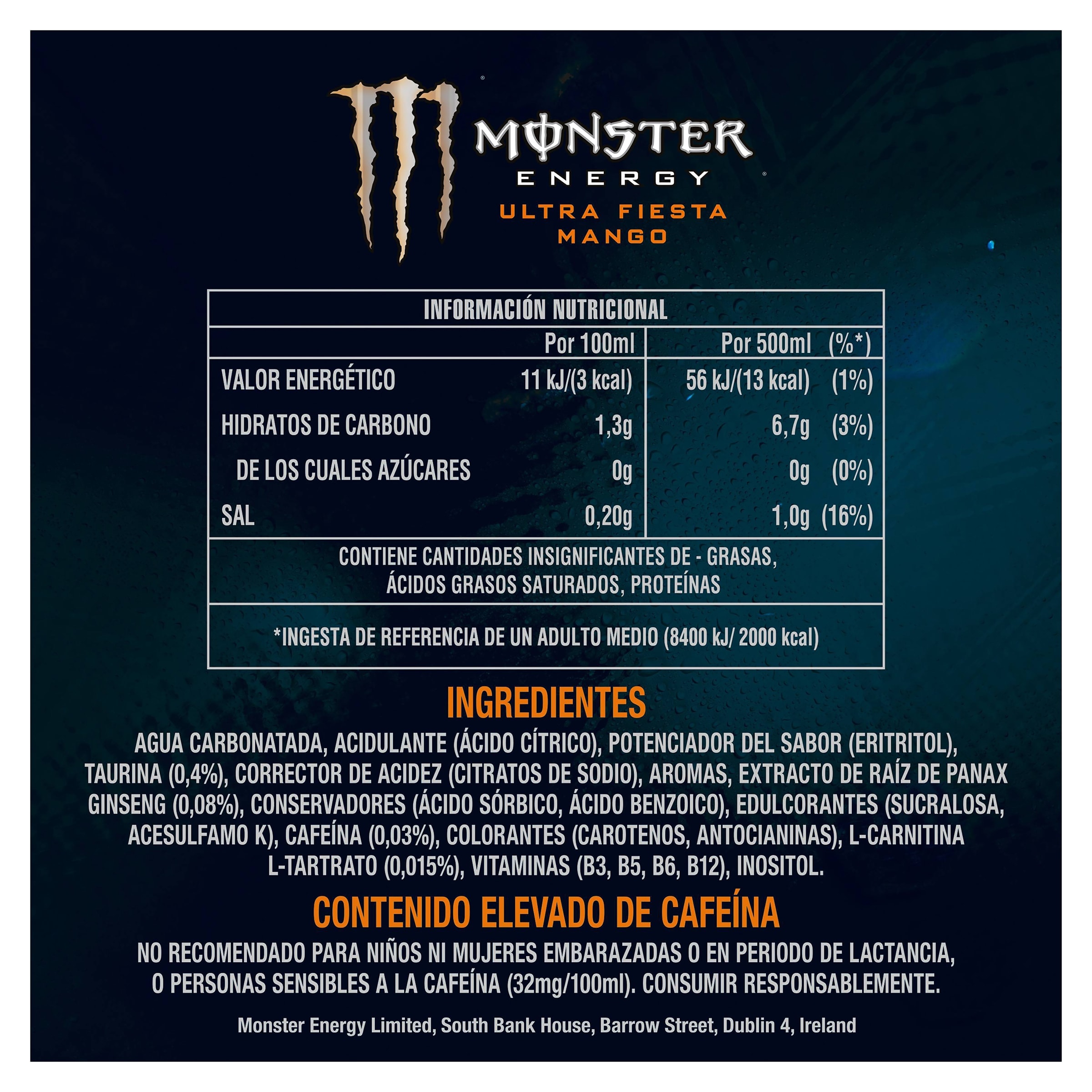 Monster fiesta mango 500 ml
