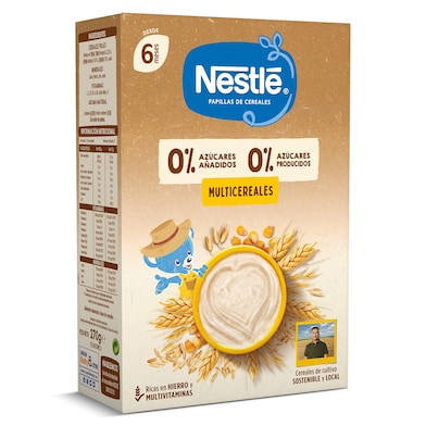 Papilla multicereales sin azúcares añadidos Nestlé caja 270 g-0
