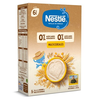 Papilla multicereales sin azúcares añadidos Nestlé caja 270 g-0 Papilla multicereales sin azúcares añadidos Nestlé caja 270 g-0