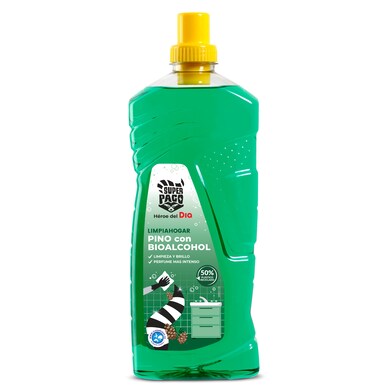 Limpiahogar pino con bioalcohol SUPER PACO BOTELLA 1.5 LT-1 Limpiahogar pino con bioalcohol SUPER PACO BOTELLA 1.5 LT-1