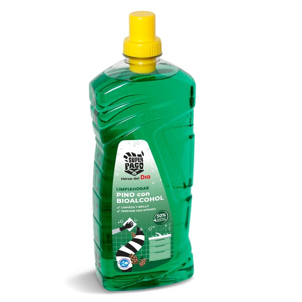 Limpiahogar Pino Bioalcohol Dia Super Paco Botella 1,5 Lt.