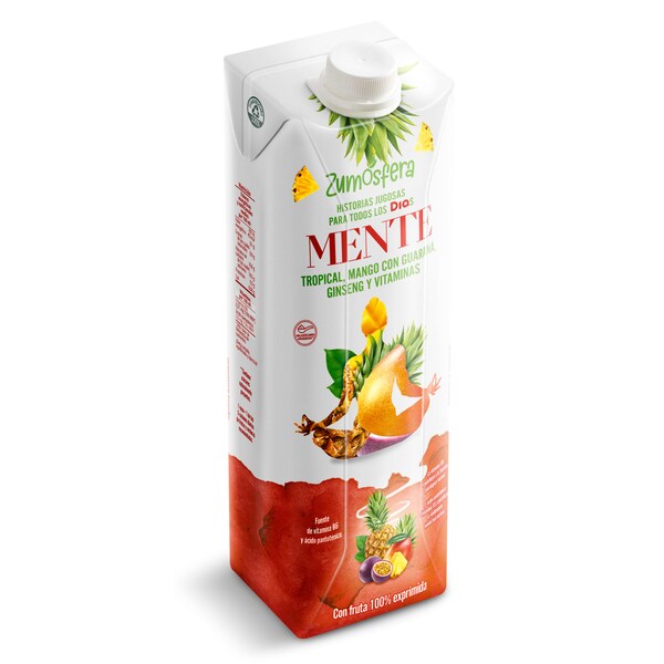 Zumo Mente Frutas Extractos y Vitaminas Dia Zumosfera 1 Lt.