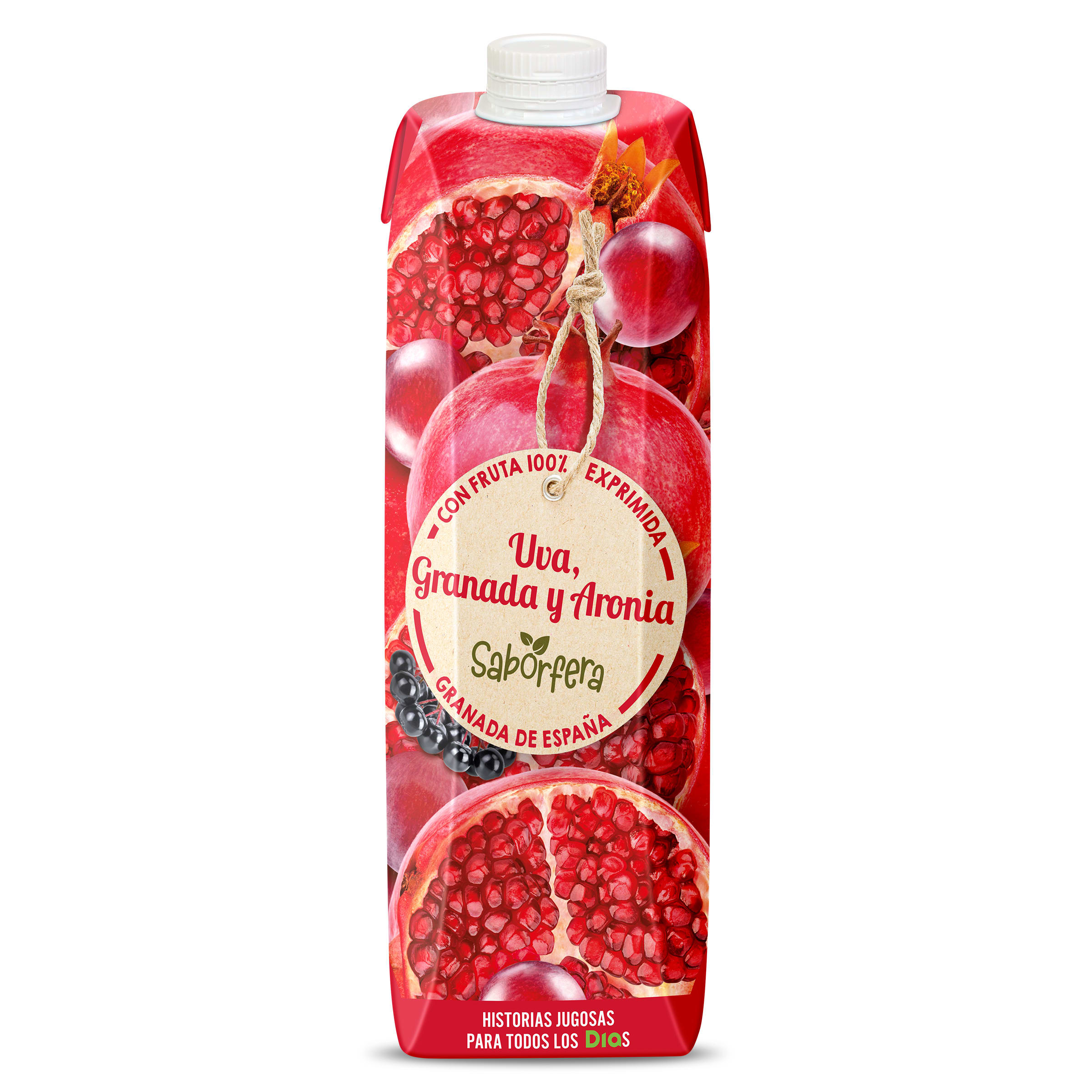 Zumo de uva, granada y aronia Dia Saborfera 1 L