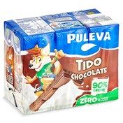 Batido de chocolate zero sin azúcar añadido Puleva brik 6 x 200 ml