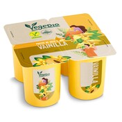 Postre vegetal de soja sabor vainilla Vegedia pack 4 x 100 g